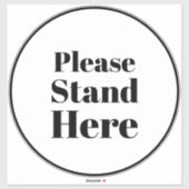 Bitte stehen Sie hier. Aufkleber (Blatt)