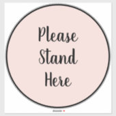 Bitte stehen Sie hier, rot, schwarz, Sonderboden Aufkleber (Blatt)