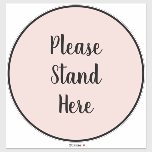 Bitte stehen Sie hier, rot, schwarz, Sonderboden Aufkleber (Blatt)
