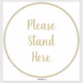 Bitte stehen Sie hier, um den Goldtext Floor Circl Aufkleber (Blatt)