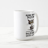 Bitte stören Sie die Katze Sarcasm Funny nicht Kaffeetasse (VorderseiteRechts)