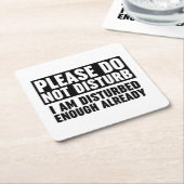 Bitte stören Sie mich nicht genug Rechteckiger Pappuntersetzer (angewinkelt)