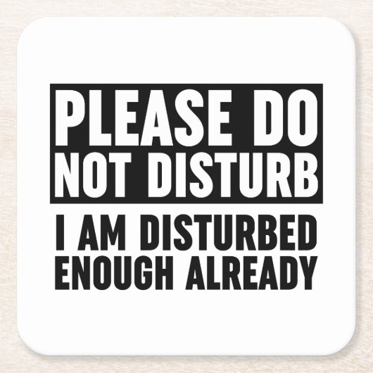 Bitte stören Sie mich nicht genug Rechteckiger Pappuntersetzer (Vorderseite)