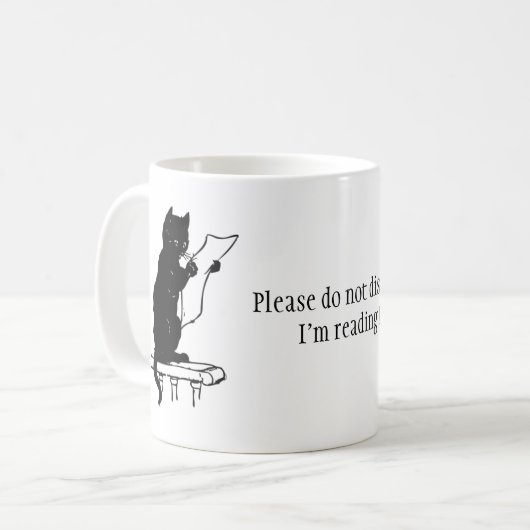 Bitte stören Sie nicht, ich lesen! Kaffeetasse (Vorderseite Links)