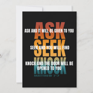 bitte suche klopfe einladung