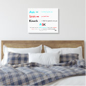 Bitte Suche Klopfen Leinwanddruck (Insitu (Schlafzimmer))