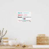 Bitte Suche Klopfen Poster (Küche)