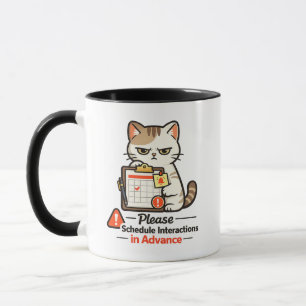 Bitte Termin für Interaktionen im Voraus planen Ka Tasse