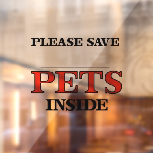 Bitte Tiere Gerettet Fensteraufkleber (Blatt 2)