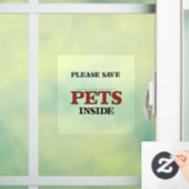 Bitte Tiere Gerettet Fensteraufkleber (Zuhause)