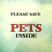 Bitte Tiere Gerettet Fensteraufkleber (Blatt 3)