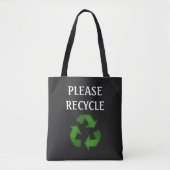 Bitte Tote Bag Gerecycelt Tasche (Vorderseite)