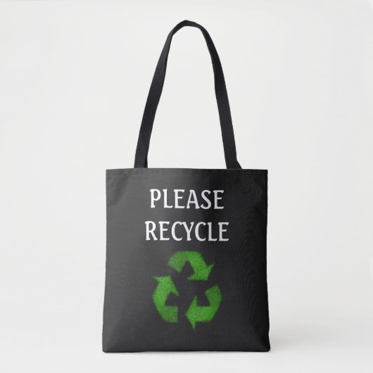 Bitte Tote Bag Gerecycelt Tasche (Vorderseite)