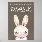 Bitte tragen Sie ein Maskensymbol, Maske erforderl Poster (Vorne)