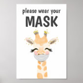 Bitte tragen Sie ein Maskensymbol, Maske erforderl Poster (Vorne)