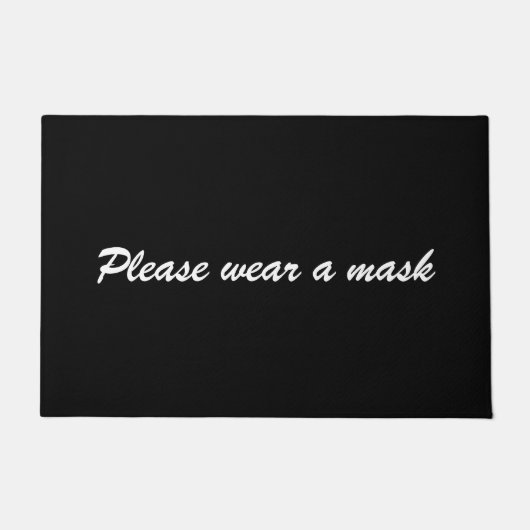 Bitte tragen Sie ein schwarzes, benutzerdefinierte Fußmatte (Vorderseite)