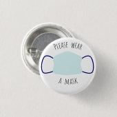 Bitte tragen Sie eine Maske Button (Vorne & Hinten)
