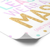 Bitte tragen Sie eine Maske Poster (Ecke)