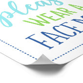 Bitte tragen Sie eine Maske Poster (Ecke)