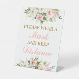 Bitte tragen Sie eine Maske Sockelschild