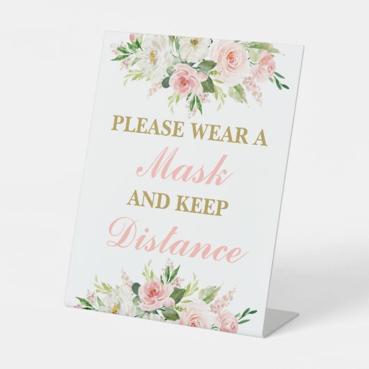 Bitte tragen Sie eine Maske Sockelschild (Vorderseite)