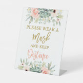 Bitte tragen Sie eine Maske Sockelschild (Vorderseite)