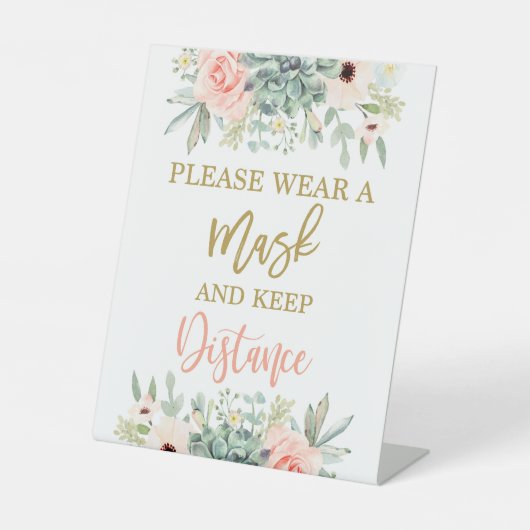 Bitte tragen Sie eine Maske Sockelschild (Vorderseite)