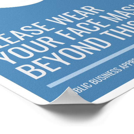 Bitte tragen Sie Ihre Gesichtsmaske. Poster (Ecke)