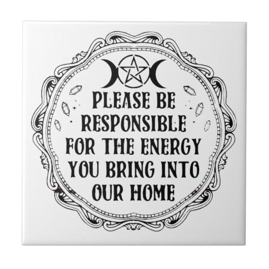 Bitte tragen Sie Verantwortung Fliese (Vorderseite)