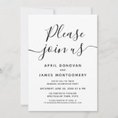 Bitte treten Sie mit uns Typografy Wedding Einladu Einladung (Vorderseite)