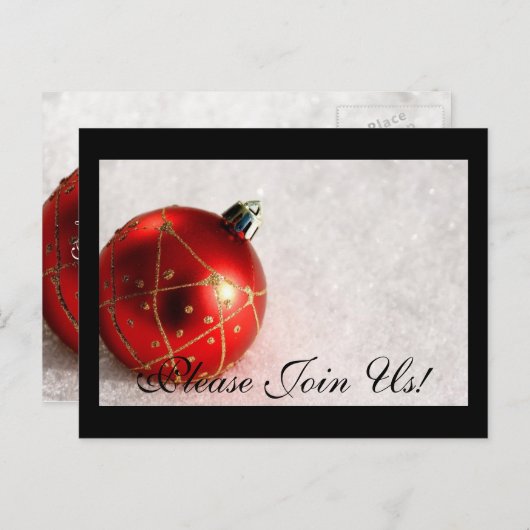 Bitte treten Sie uns bei! Einladung Postkarte Weih (Vorne/Hinten)