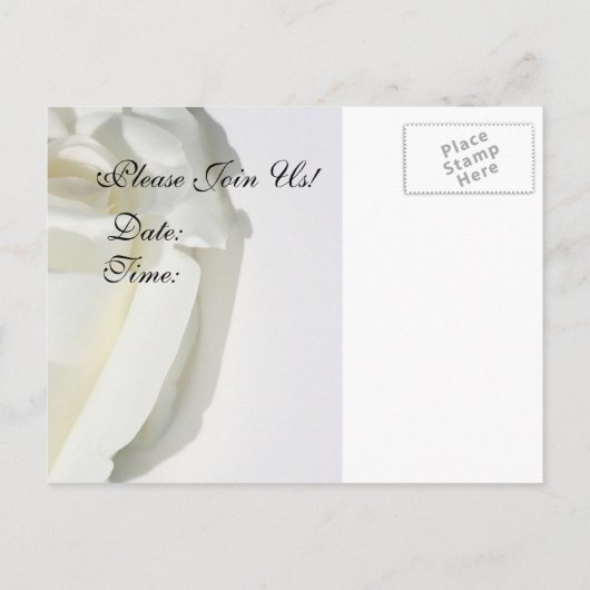 Bitte treten Sie uns bei! Einladungspostkarte (Rückseite)