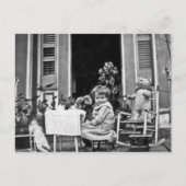 Bitte treten Sie uns bei etwas Tee bei Postkarte (Vorderseite)