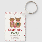 Bitte treten Sie uns für eine Weihnachtsfeier um 2 Schlüsselanhänger (Rückseite)