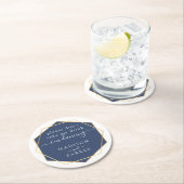 Bitte trinken Sie nicht. | Blaue Farbe Runder Pappuntersetzer (Vor Ort)