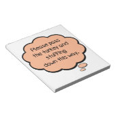 Bitte übergeben Sie die Türkei und ersticken Notizblock (angewinkelt)