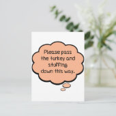 Bitte übergeben Sie die Türkei und ersticken Postkarte (Stehend Vorderseite)