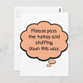 Bitte übergeben Sie die Türkei und ersticken Postkarte (Vorne/Hinten)