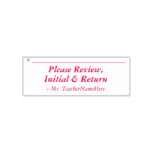 "Bitte überprüfen, Erste Schritte und Rückgabe" Br Permastempel (Design)