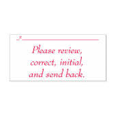 "Bitte überprüfen, korrigieren, starten und zurück Permastempel (Design)