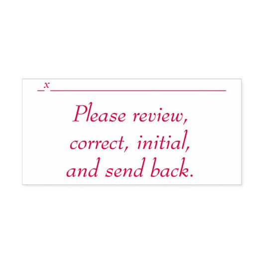 "Bitte überprüfen, korrigieren, starten und zurück Permastempel (Design)