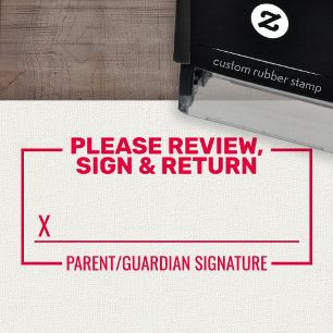 Bitte überprüfen Sie die Rücksendung mit x signier Permastempel