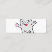 Bitte umarmen - Hintergrundfarbe auswählen Mini Visitenkarte (Rückseite)