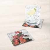 Bitte unterbrechen Sie keine Nachrichten zur Kaffe Rechteckiger Pappuntersetzer (Vor Ort)