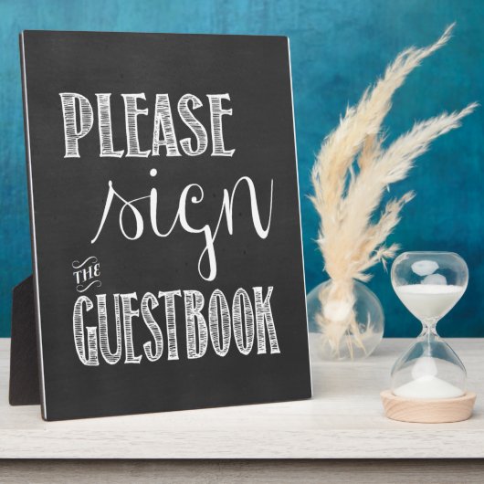 Bitte unterschreiben Sie das Gästebuch-Halbpension Fotoplatte (Seite)