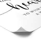 Bitte unterschreiben Sie ein Gästebuchszeichen für Poster (Ecke)