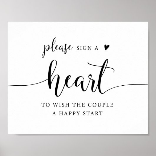 Bitte unterschreiben Sie ein Gästebuchszeichen für Poster (Vorne)