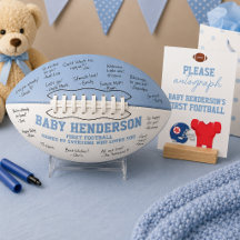Bitte unterschreiben Sie Football Baby Shower