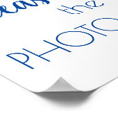 Bitte unterschreiben Sie Foto Frame | Script Poste Poster (Ecke)