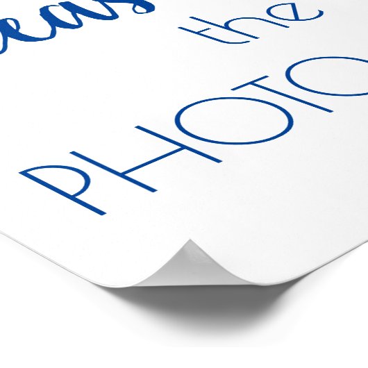 Bitte unterschreiben Sie Foto Frame | Script Poste Poster (Ecke)